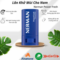 Lăn khử mùi cho nam Nerman Power Fresh dạng sáp mát lạnh hương nước hoa, không để lại vệt vàng