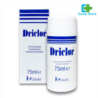 Lăn khử mùi Driclor 75ml - Ngăn mồ hôi tay chân nách hiệu quả