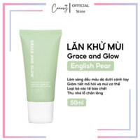 Lăn khử mùi Grace and Glow English Pear Freesia với AHA, BHA và Probiotic giúp sáng da Canavy Cosmetics