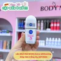 Lăn Khử Mùi Nivea Extra Whitening Trắng Da, Ngừa Thâm 25ml