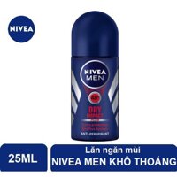 Lăn khử mùi Nivea Men khô thoáng Dry Comfort chai 25ml