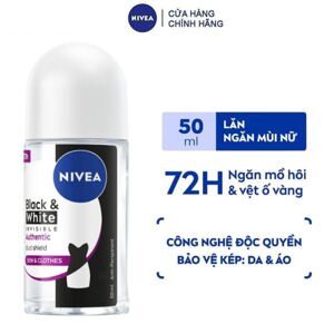 Lăn khử mùi nữ Nivea Invisible Black & White 50ml