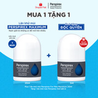 Lăn khử mùi Perspirex For Men Maximum cho nam giới 20ml Khử Mùi và Ngăn Mồi Hôi Hiệu Quả