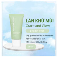 Lăn khử mùi sáng da Grace and Glow English Pear Freesia với AHA, BHA và Probiotic 50ml