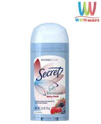 Lăn khử mùi sáp Secret PH Balanced Berry Fresh Invisible Solid 73g