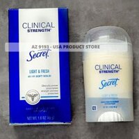 Lăn Khử Mùi Secret Light & Fresh - Sáp Trắng Mềm 45g