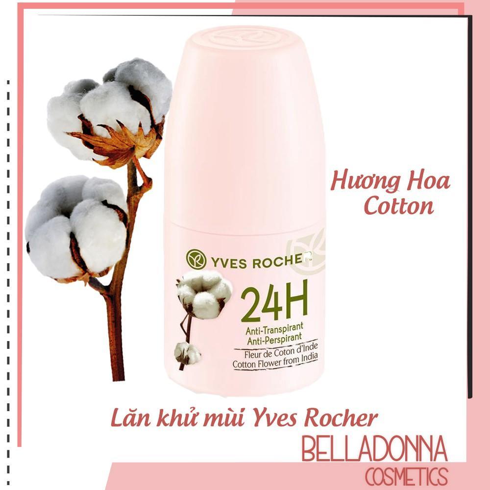 Lăn Khử Mùi Yves Rocher hương hoa Cotton ANTI Perspirant India Cotton Flower 50ml