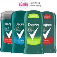 Lăn nách nam Degree Men Antiperspirant 76g Cool Rush/Intense Sport/Black + White (hàng Mỹ) mẫu mới| Sáp khử mùi nam