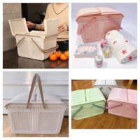 Làn nhựa đựng đồ đi sinh , Giỏ đựng đồ sơ sinh cho bé Hàn Quốc