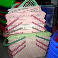 Làn nhựa đựng đồ đi sinh, giỏ đựng quần áo có nắp mây quai xách - Gia Dụng Giá Rẻ