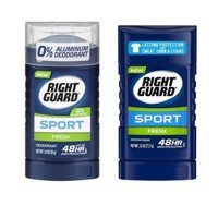 Lăn sáp khử mùi nam Right Guard Sport Aluminum-Free Deodorant Invisible Solid Stick Fresh 73g/85g (Mỹ)