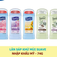 Lăn sáp khử mùi nữ Suave Sweet Pea & Violet Invisible Solid Antiperspirant Deodorant Stick 74g (Nội địa Mỹ)