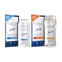 Lăn sáp khử mùi Secret Clinical 73g - Stress Response và Light & fresh (Mỹ)