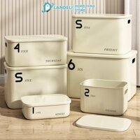 Landelihousehold đồ lặt vặt, đồ chơi, đồ ăn nhẹ, nhựa có nắp hộp đựng
