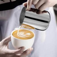Landisa Bình Hấp Tạo Bọt Bằng Thép Không Gỉ 350Ml Cốc Vòng Hoa Cho Máy Pha Cà Phê Espresso Máy Tạo Bọt Cà Phê Và Latte