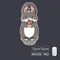 LANDNA Cartoon Large Thicken Bell Rabbit Mouse Pad Locking Edge Computer Mat Non-slip Rubber Extended Pad Waterproof Off