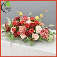 Lẵng Hoa Để Bàn Họp, Giỏ Hoa Lụa Trang Trí Bàn Hội Thảo, Hội Nghị, Kệ Tủ, Bàn Tiệc, Sự Kiện