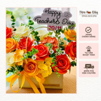 Lẵng Hoa Hồng Giấy Mỹ Thuật Để Bàn Họp,Hội Nghị, Hội Thảo, Trang Trí Tiệc Sinh Nhật, Tiệc Cưới