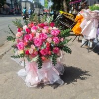 lẳng hoa sáp tặng khai trương