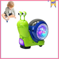 Lang thang| Đồ chơi ốc sên phát sáng giáo dục Bò ốc sên Đồ chơi ô tô có đèn Led và âm nhạc cho trẻ em Đồ chơi âm nhạc giáo dục có đầu di chuyển và bò hành động vui nhộn cho trẻ mới biết đi