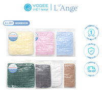 L’Ange Khăn tắm/Khăn quấn/Chăn đắp có nón vải bông 6 lớp 80x80cm cho bé
