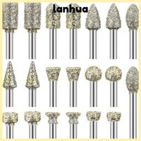 Lanhua 20 Cái / bộ Mũi Mài, Đá Khắc Mài Nhiều Hình Dạng Burr Bits, Mũi Khoan Khắc 3 Mm Hình Trụ Dremel Dụng Cụ Xoay