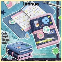 Lanhua M5 Loose Leaf Notebook, Handmade Retro DIY Binder Journal Book, Di Động Bền Y2K Phong Cách Đa Năng Phụ Kiện Học Tập Quà Tặng Bé Gái