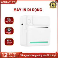 LANLOP Máy In Nhiệt Mini Bluetooth cầm tay Máy in Hoá đơn Máy In nhãn Android IOS