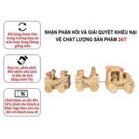 [LANMM29K GIẢM 29K ĐƠN 199K] Đồ Chơi Cho Bé Mô Hình Xe Kéo Thú Bằng Gỗ Siêu Dễ Thương