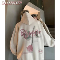 Lansboter Áo Khoác Nam Hàn Quốc Retro Thường Ngày Da Lộn Cao Cấp In Rời Teen Cặp Đôi Thời Trang Áo Khoác