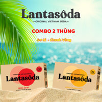 LANTASÔDA - Combo Thùng 12 lon Chanh Sơ Ri- Nước trái cây có gas SÔDA
