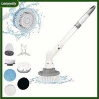 Lanyydiy Bàn chải làm sạch không dây có thể điều chỉnh với 6 đầu bàn chải Xoay tự động cho gạch lát sàn phòng tắm Điện