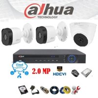 Lắp Đặt 3 Mắt Camera Quan Sát Có Dây Combo Trọn Gói Giá Rẻ Dahua