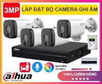 Lắp Đặt Bộ 4 Camera Dahua Ghi Âm Giá Rẻ