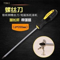 Lắp đặt máy tính Tuốc nơ vít Torx có hút từ tính Thanh nối dài lớn Sửa chữa Công cụ tháo gỡ Tuốc nơ vít 6 * 200