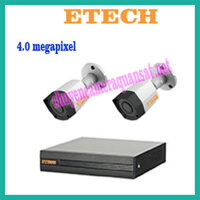 Lắp đặt trọn bộ 2 camera ETECH CCTV - 2K112CVI