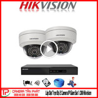 Lắp Đặt Trọn Bộ 2 Camera IP Giám Sát 1.0M Hikvision