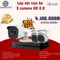 Lắp đặt trọn bộ 3 camera HDTVI 2.0MP HILOOK