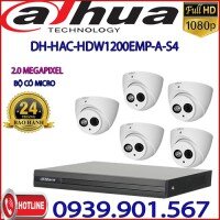 LẮP ĐẶT TRỌN BỘ 5 CAMERA DAHUA DH-HAC-HDW1200EMP-A-S4