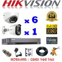 Lắp Đặt Trọn Bộ 7 Camera Hikvision 2.0Mp (Hik-26516)