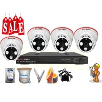 Lắp đặt trọn bộ hệ thống 4 camera giám sát giá rẻ