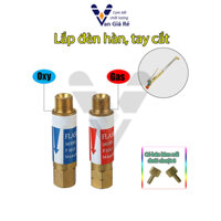 (Lắp đèn cắt, tay hàn) Van chống cháy ngược oxy, gas ren 14mm 17mm chống cháy nổ hàn cắt gió đá