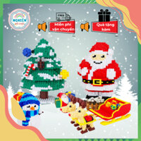 Lắp Ghép LEGO Giáng Sinh 22cm,  Đồ Chơi Lắp Ghép Giúp Tăng Trí Tuệ Tư Duy, Thông Minh, Decor Đẹp