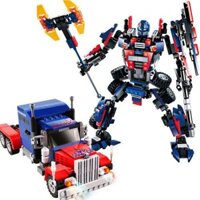 Lắp ghép Mô hình GUDI 8713 Transformation Series Transform Robot Car Big Truck  2-in-1 377pcs Robot  biến dạng xe