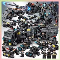 Lắp Ghép Xe OTO SWAT 920 Mảnh - 51 Tạo Hình - Bộ Đồ Chơi Lắp Ghép Xe Cảnh Sát, Láp ráp Robot, Trực Thăng