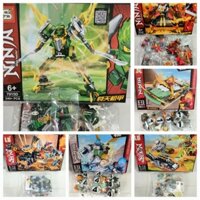 Lắp ráp 1 hộp Ninjago Robot và Xe Máy Bay loại to LB568 hoặc 2015 hoặc 7015 có nhiều chi tiết