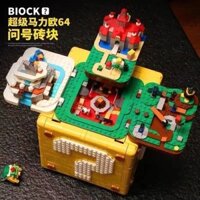 Lắp ráp các khối xây dựng đồ chơi mario cậu bé siêu mario xây dựng mô hình đồ chơi con trai