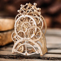 Lắp ráp gỗ cơ học ROKR- Đồng hồ quả lắc để bàn (Pendulum Clock)