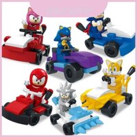 Lắp ráp Hạt Mini Sáng Tạo Khối Xây Dựng Đồ Chơi Sonic Hedgehog Racing Edition Abs Chất Liệu Nhựa 50-100 Miếng Diy