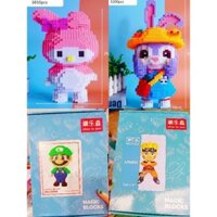 🎉Lắp Ráp Lego Cho Bé, Hộp Lắp Ghép Mô Hình 3D Thỏ Tím, Hồng, Mario, Suzuki 7 Viên Ngọc Rồng Cỡ To Đồ Chơi🎉